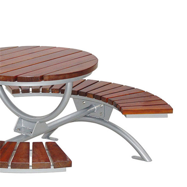Outdoor Commercial Wood Cafe Table Picnic Table - Image 2