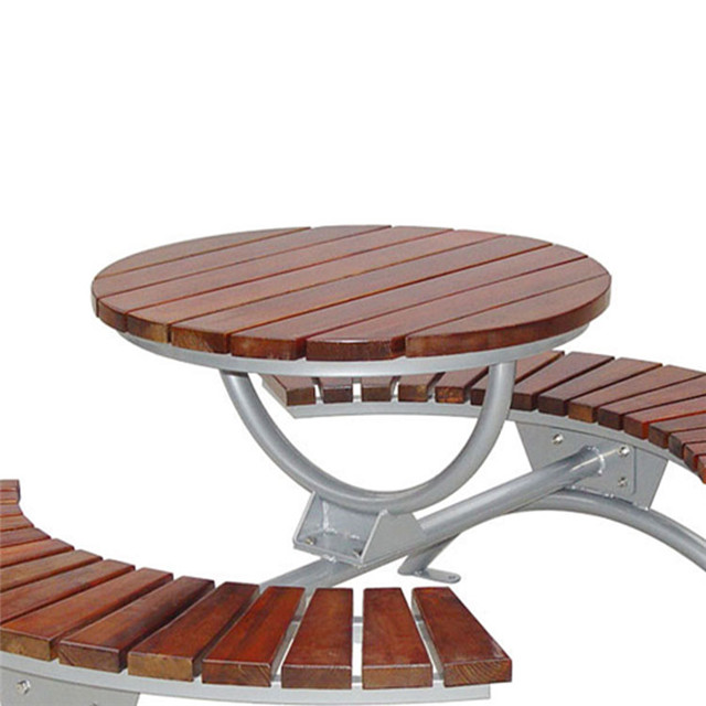 Outdoor Commercial Wood Cafe Table Picnic Table - Image 3