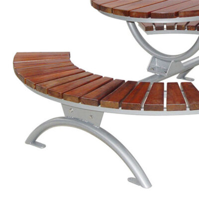 Outdoor Commercial Wood Cafe Table Picnic Table - Image 4