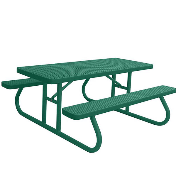 Rectangular Thermoplastic Steel Picnic Table- Portable - Image 2