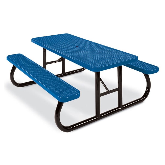 Rectangular Thermoplastic Steel Picnic Table- Portable - Image 3