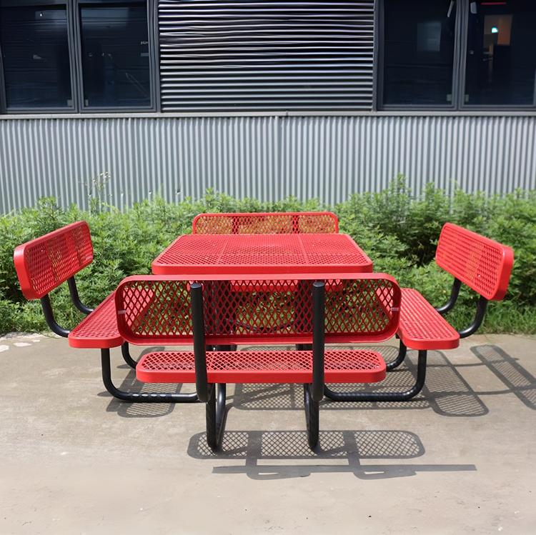 Square Picnic Table - Thermoplastic Steel - Portable - Image 2