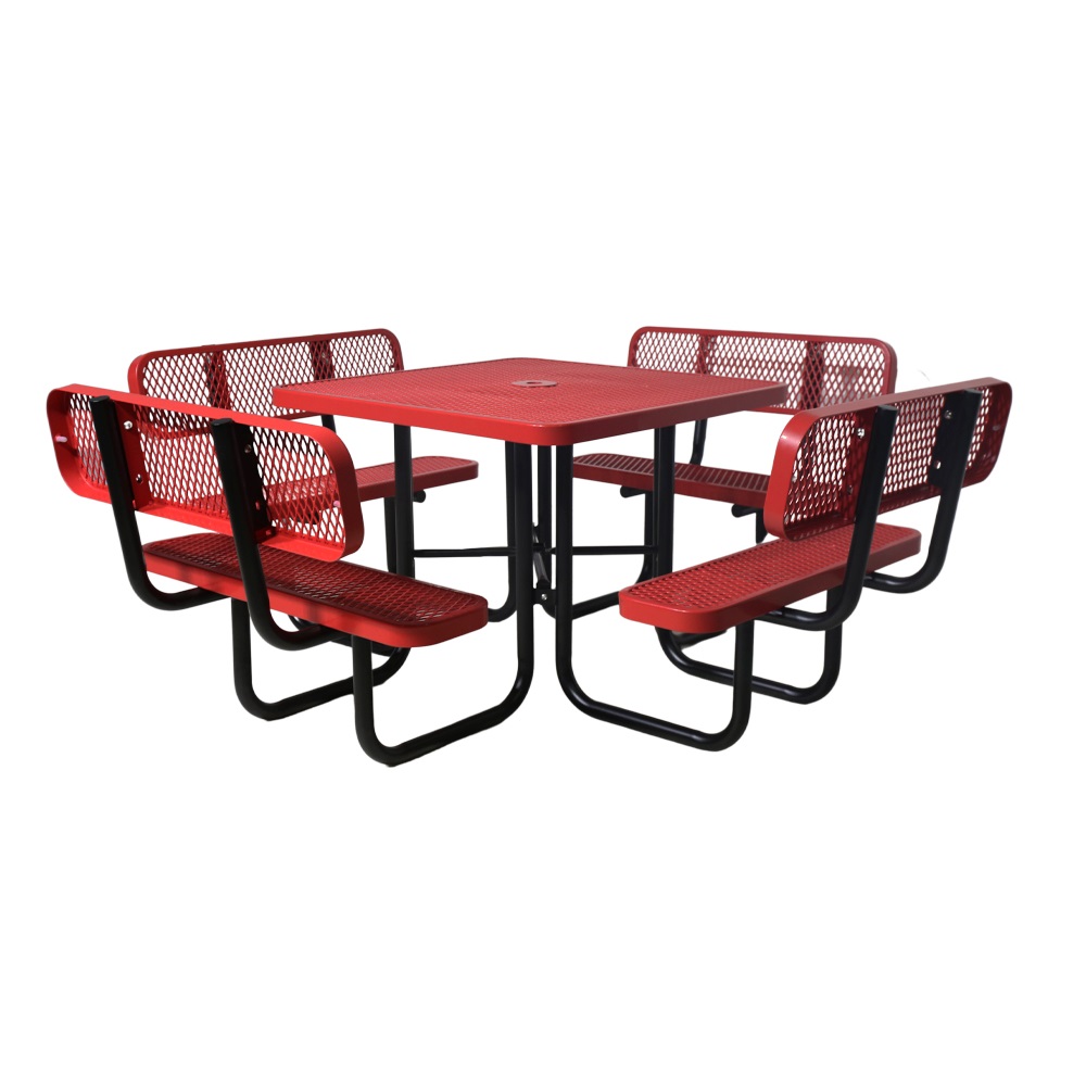 Square Picnic Table - Thermoplastic Steel - Portable - Image 4