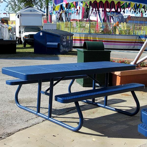 Single_Source_Supply_metal_picnic_table_blue_bench_portable_thermoplastic_outdoor_toronto_Ontario_Canada