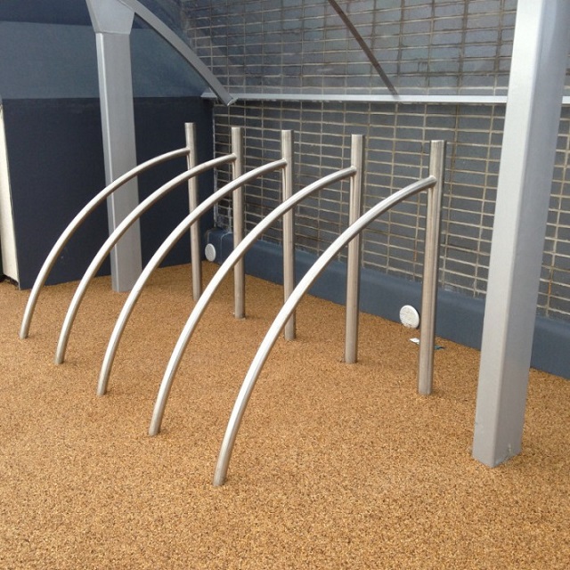 Single_Source_Supply_metal_stainless_steel_fin_cycle_bicycle_inground_mounted_bike_rack_outdoor_toronto_Ontario_Canada