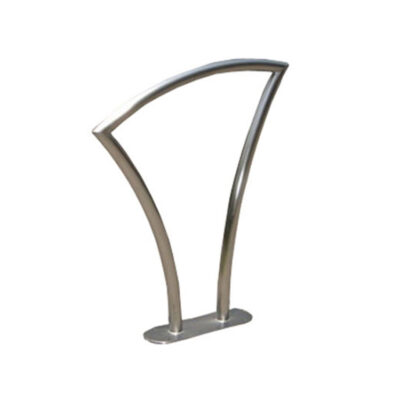 Single_Source_Supply_metal_stainless_steel_surface_mounted_single_slanted_bike_rack_outdoor_toronto_Ontario_Canada