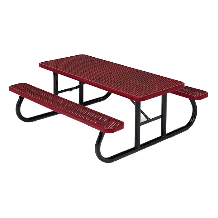 Rectangular Thermoplastic Steel Picnic Table- Portable - Image 4