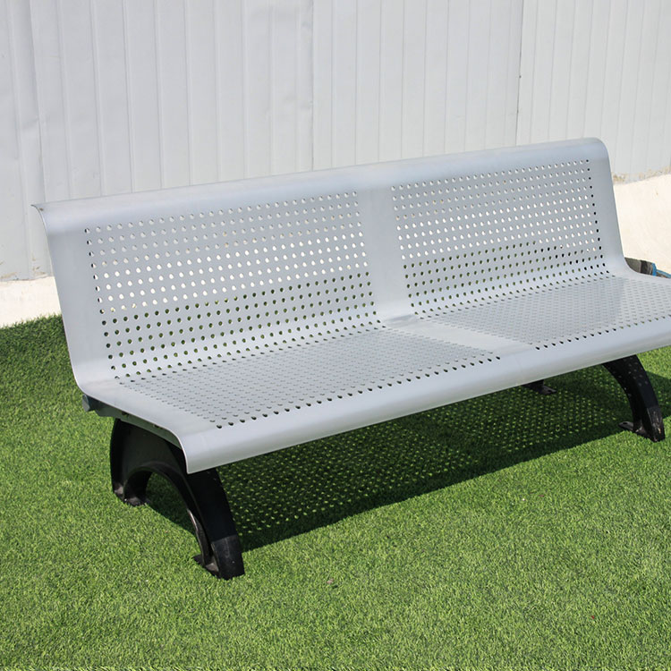 Park Perforated Steel Bench - Image 4